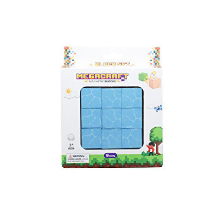 Megacraft Manyetik Bloklar Su Desenli Blok 9 Parça MC1406