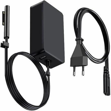 Surface Pro Şarj Cihazı, 65 W 15V 4A Taşınabilir Güç Kaynağı Microsoft Surface Prox/7/6/5/4/3/2017 Yüzey Kitabı Yüzey Git Şarj Kablosu İle 5V 1A Smartphone Usb Şarj Portu