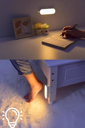 Neo Vista USB Şarjlı LED Işık, Hareket Sensörlü, Beyaz Işık, Oda, Mutfak, Salon ve Merdiven için Taşınabilir Lamba