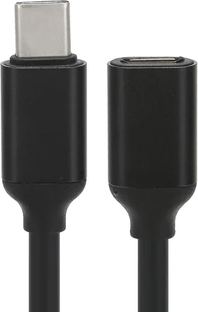 50cm Type-C Uzatma Kablosu – 60W Hızlı Şarj ve 3A Akım Destekli USB-C Erkek Dişi Kablo | 24Pin 56K Dirençli Dayanıklı | Laptop, Tablet ve Telefon ile Uyumlu (50cm) | ZR73