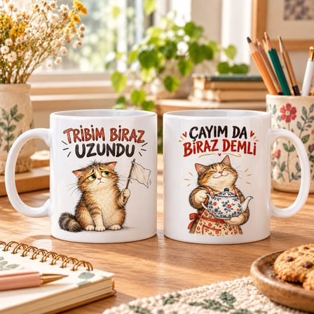 Barışma Molası 2'li Porselen Kupa Seti - MODEL 957
