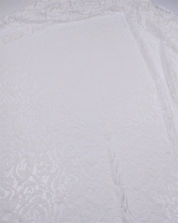 Beyaz Renkte İnce Yumuşak Dantel Kumaş Elbiselik & Abiyelik 140x275cm