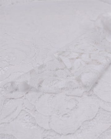 Beyaz Renkte İnce Yumuşak Dantel Kumaş Elbiselik & Abiyelik 140x275cm