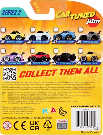 MGAE CarTuned JDM Seri 2 2022 Toyota GR86, Mor, Diecast Metal Oyuncak Araba, Koleksiyon Figürü