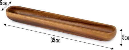 Akasya Ağacından Ahşap Zeytin Tabağı, Zeytinlik,Ahşap Zeytin Tepsisi El Yapımı Akasya Ahşap Uzun Kano Tekne Tarzı Çanak - Yemek Servis Tabağı Masa Orta Parça (35cm*5cm)