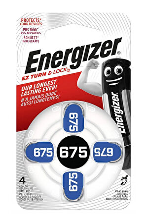 Energizer 675 Numara İşitme Cihazı Pili 4'lü