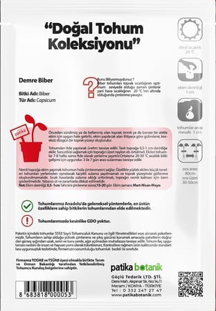 200 Adet Etli Demre (Sivri) Biber Tohumu