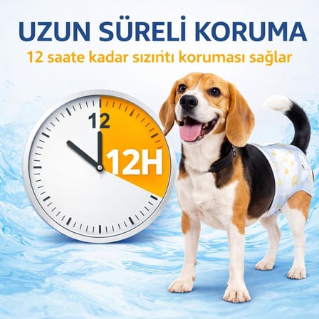 SOGUD Dişi Köpek ve Kedi Tuvalet Bezi M – Ultra Emici ve Sızdırmaz Pet Bezi, Regl (Kızgınlık) Dönemi, İdrar Kaçırma ve Tuvalet Eğitimi İçin Tek Kullanımlık Pet Diaper – Rahat Ayarlanabilir Fit