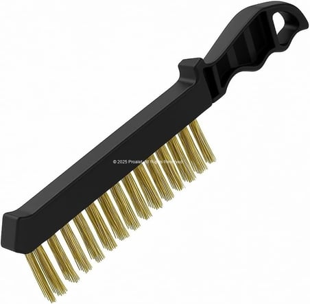 Kendo Tel Fırça, Pirinç Kaplı Çelik Tel, Pas Sökücü, Boya Temizleyici, Yüzey Hazırlık Fırçası, Plastik Saplı, 23 cm