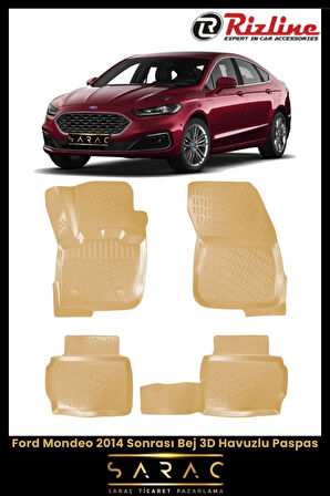 Rizline Ford Mondeo 2015 Model BEJ 3D Havuzlu Paspas