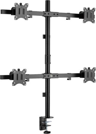 STD5704B 17"-32" Dörtlü Monitör Standı, 2x2 Kurulum, Trader/Yazılımcı Monitör Kolu/Tutucu, 735mm Direk Yükseklik Ayarlı, VESA (4x7kg)