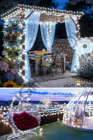 80 LED 10 Metre Pilli Beyaz Işık Zinciri Bahçe Balkon Teras Süs Aydınlatma, Dekoratif Peri Led, Parti Düğün Noel Oda Dekoru, Enerji Tasarruflu