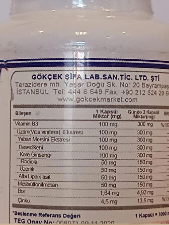Orme Vitamin B3 Kapsül (VİTAMİN B3 CAPSULE) 60 Adet