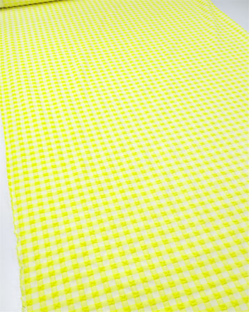 Beyaz Ve Neon Sarı Renklerde Gövdeli Dolgun Esnek Jarse Kumaş Elbiselik & Bluzluk 140x225cm