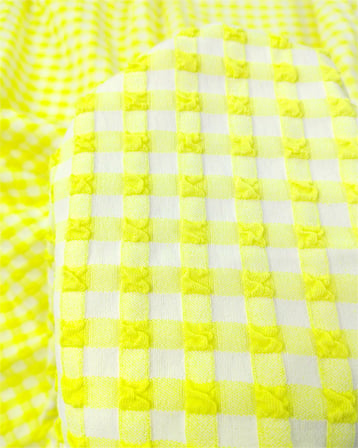Beyaz Ve Neon Sarı Renklerde Gövdeli Dolgun Esnek Jarse Kumaş Elbiselik & Bluzluk 140x225cm