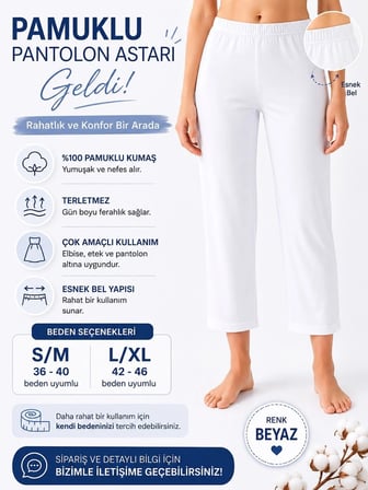 Pamuklu Pantolon Astarı E0001
