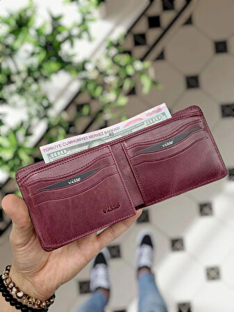 VİSSO 229 bordo HAKİKİ DERİ İSME ÖZEL YAVRU GEÇME KARTLIKLI KADIN ERKEK CÜZDAN Çanta Erkek Kadın Bordo Tiguan