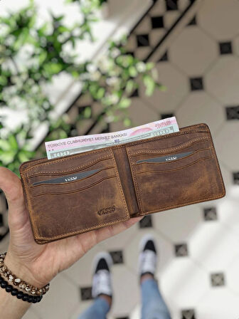 VİSSO 229 Fındık Kahve HAKİKİ DERİ İSME ÖZEL YAVRU GEÇME KARTLIKLI KADIN ERKEK CÜZDAN Çanta Erkek Kadın Fındık Matrix
