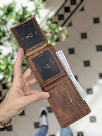 VİSSO 229 Fındık Kahve HAKİKİ DERİ İSME ÖZEL YAVRU GEÇME KARTLIKLI KADIN ERKEK CÜZDAN Çanta Erkek Kadın Fındık Matrix