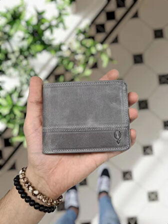 VİSSO 229 Siyah HAKİKİ DERİ İSME ÖZEL YAVRU GEÇME KARTLIKLI KADIN ERKEK CÜZDAN Çanta Erkek Kadın Gri