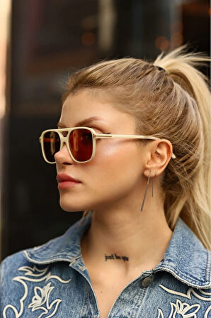 Handy Krem Kahverengi Güneş Gözlüğü