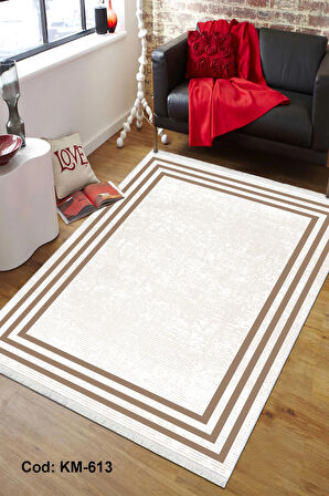 Pamuk Dokuma Taban Kaymaz Yıkanabilir Klasik Desenli  Salon Halısı Mutfak Halısı Koridor Halısı