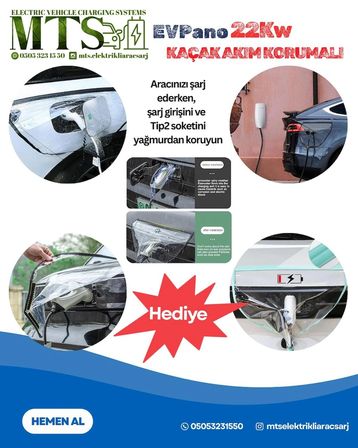 22kW Trifaze Schneider IP66 Elektrikli Araç Şarj Cihazı Kilitlenebilir Kombinasyon Kutusu Panosu | Kaçak Akım Röleli | 5x32A