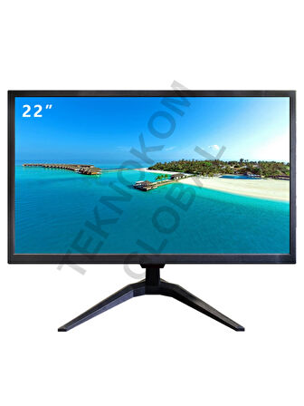 OneTech 22" Profesyonel LED Monitör | Hdmı VGA USB Rca Hoparlörlü 5ms | Duvara Monte Edilebilir OT22