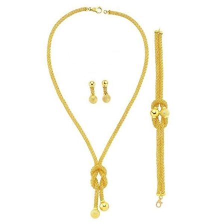 Bilezikhane Takım Örgülü Model 64,25 Gram 22 Ayar Altın