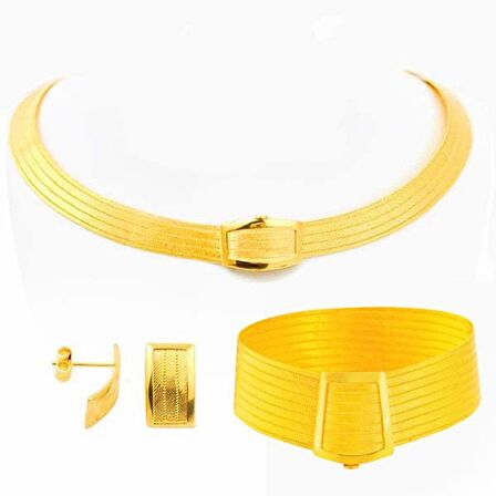 Bilezikhane 22 Ayar Altın Trabzon Set 84 Gram