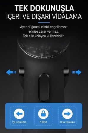 Özel Seri Şarjlı Tornavida Seti 30 Parça TTS01 Gri Set Montaj Gereci
