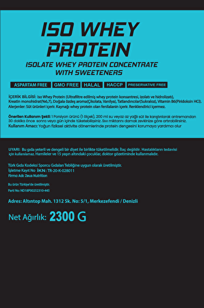 ArtroMuscle Nutrition İzole Whey Protein Tozu 2300 Gr Çikolata Aromalı
