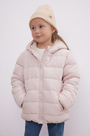 DeFacto Kız Bebek Su İtici Beli Lastikli Kapüşonlu Şişme Mont C5317A524AUPN364