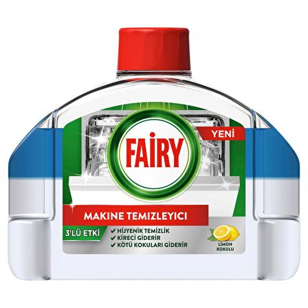 Fairy Bulaşık Makinesi Temizleyici, Derinlemesine Temizlik, Sıvı, Limon Kokulu, 250 ml