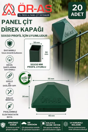 Panel Çit Direk Kapağı - Profil Kapak - ( -20-)Adet