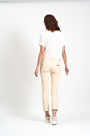 Bej DKNY Jeans Kadın Crop Pantolon