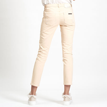 Bej DKNY Jeans Kadın Crop Pantolon