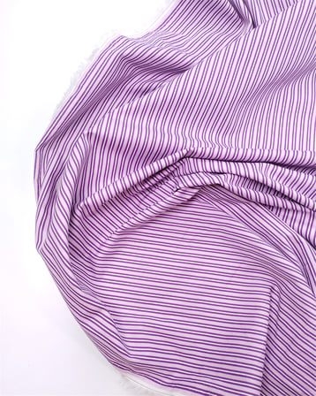 Bordo Pembe Beyaz Boyuna Çizgili Poplin Kumaş Gömleklik & Elbiselik En: 135cm