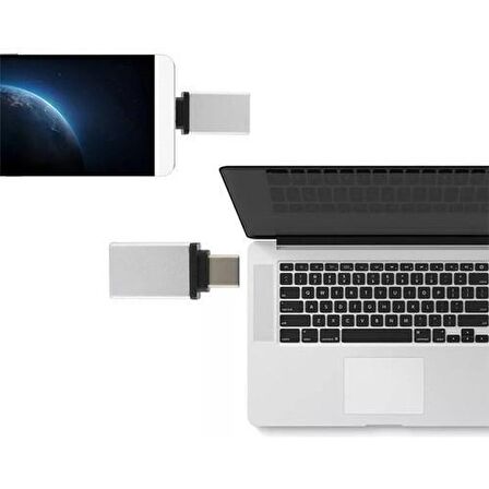 Daytona DR01 Macbook Uyumlu Type-C - USB 3.0 Otg USB Flash Driver Klavye Mouse Konsol Flash Bellek Dönüştürücü Çevirici Adaptör