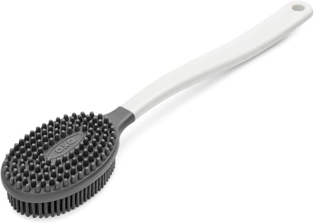 Uzun Saplı Silikon Vücut ve Masaj Fırçası – Banyo Lifi | Ergonomik Saplı, Çift Yüzeyli Duş Fırçası (Renk Stok Durumuna Göre Gönderilir)