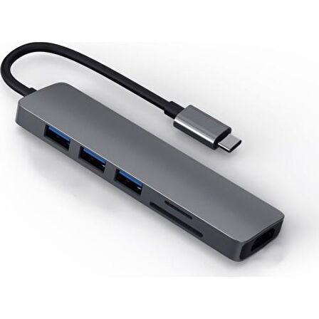 Daytona Hc-13 Type-C To 3*usb 3.0 4K Ultra Hd HDMI Sd Tf Kart Girişli 6ın1 Çevirici Hub Adaptör