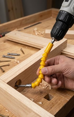 30 cm Esnek Matkap Ucu Uzatma Şaftı + 2 Adet PZ1x50 Bits Uç Hediyeli - 1/4 inç Bükülebilir Tornavida Akrobat Adaptörü, Dar Alanlar İçin Matkap Uzatması