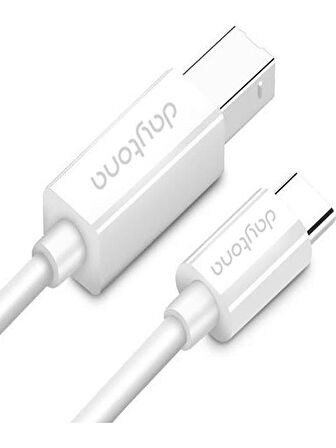 Daytona TB1-2 Type-C To USB B Telefon Bilgisayar Tablet Için Mıdı Org Elektrikli Piyano Yazıcı Konnektörü Çevirici Kablo(1metre)