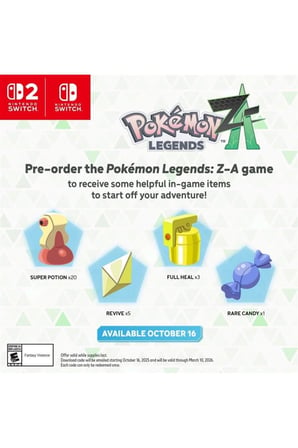 Pokemon Legends: Z-A - Switch 2 Edition - FİZİKİ KARTUŞ GÖNDERİLİR