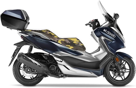 Honda Forza 250 Kamuflaj Sele Kılıfı Örtüsü (Gri Sarı)