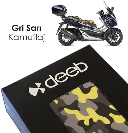 Honda Forza 250 Kamuflaj Sele Kılıfı Örtüsü (Gri Sarı)