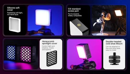 Ulanzi VL49 Pro RGB Mini Led Vlogger Youtuber Işık