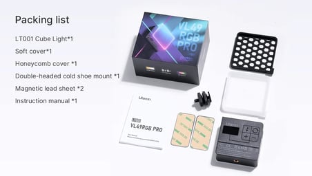 Ulanzi VL49 Pro RGB Mini Led Vlogger Youtuber Işık
