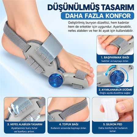 SN-39282 Ayarlanabilir Bunyon Düzeltici Ve Başparmak Destek Ateli