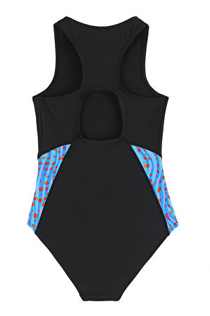 Slazenger Spl RacerBlk Çocuk  Siyah / Turkuaz Mayo